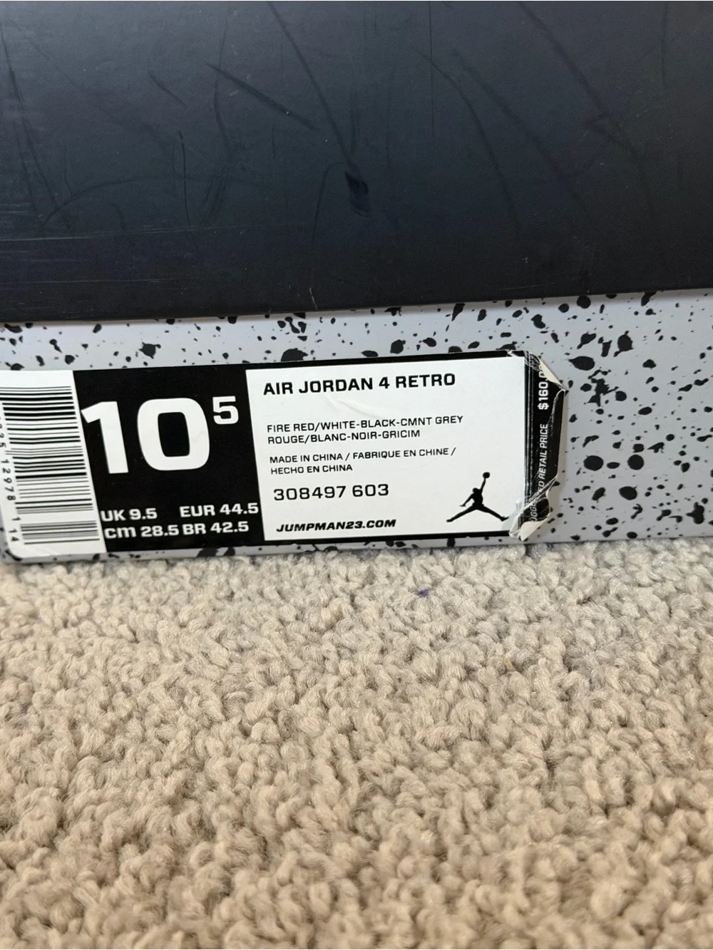 Jordan 4 Retro Toro Bravo 2013 Size 10.5 men
